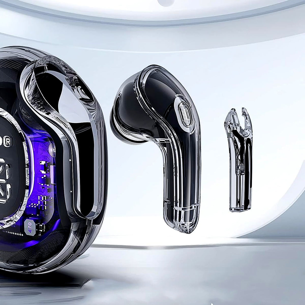 Wireless Bluetooth 5.3 In-Ear with Microphones, 200mAh Battery